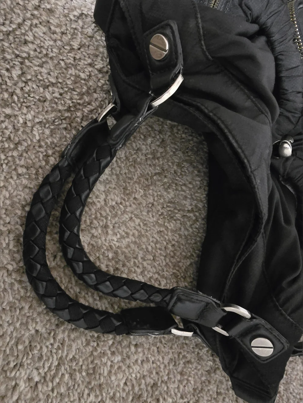 L.a.m.b. Black Nylon Tote Y2k - Picture 8 of 12